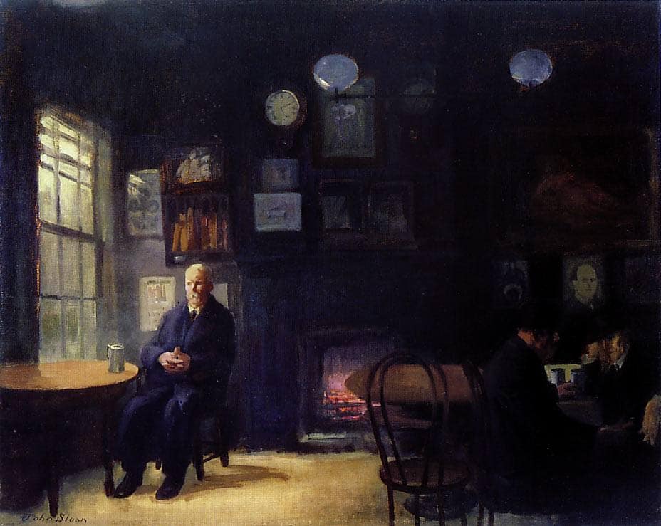 Back Room by John French Sloan — hand-painted portrait oil painting reproduction on canvas
