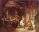 Backstage by Carl Spitzweg — group oil painting wall art, Biedermeier