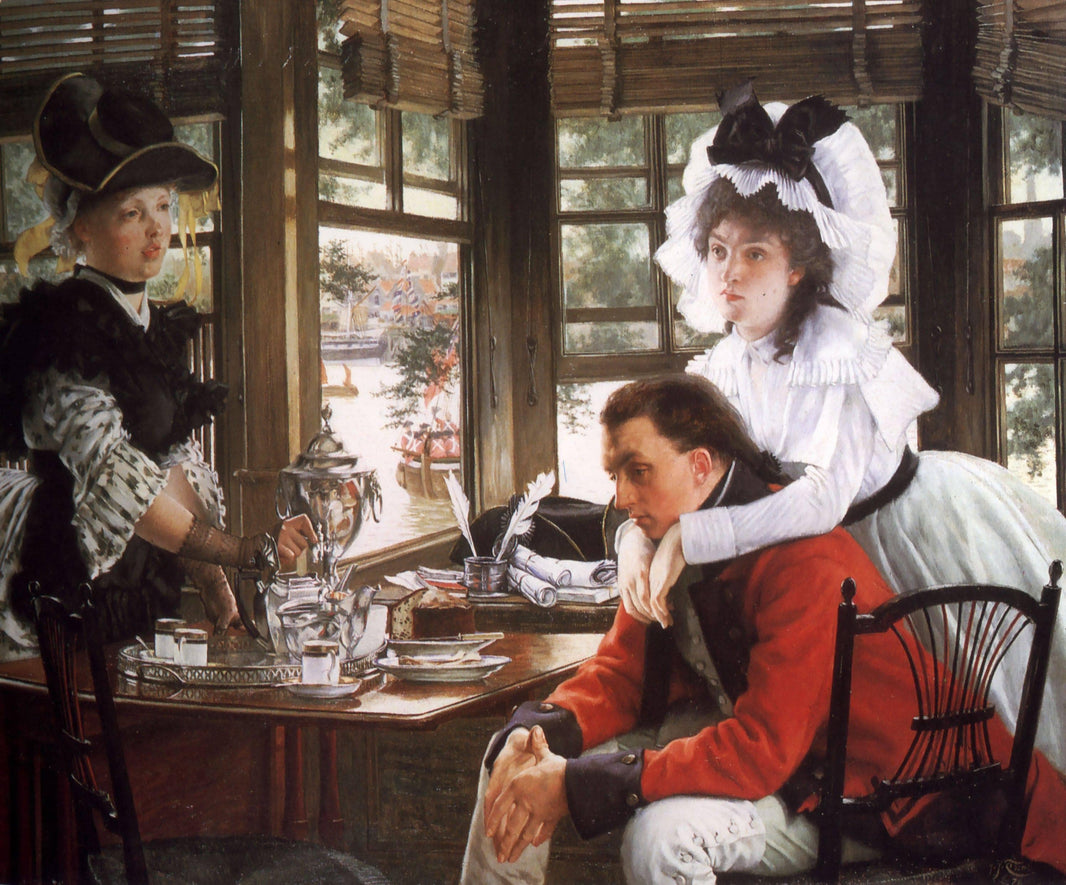 Bad News by James Tissot — hand-painted portrait oil painting reproduction on canvas
