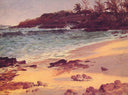 Bahama Cove by Albert Bierstadt — hand-painted botanical oil painting reproduction on canvas