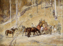 Bailed Up by Tom Roberts — hand-painted animal oil painting reproduction on canvas