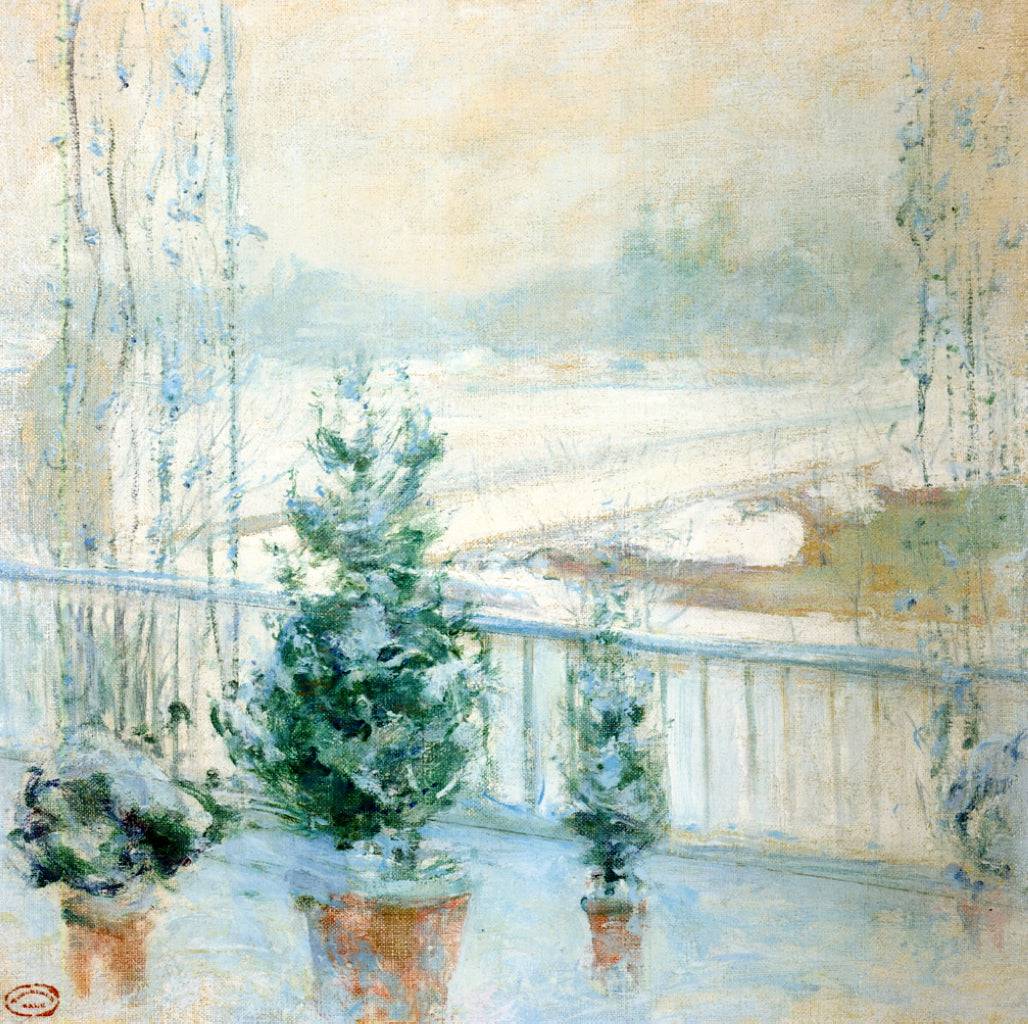 Balcony in Winter - John Henry Twachtman