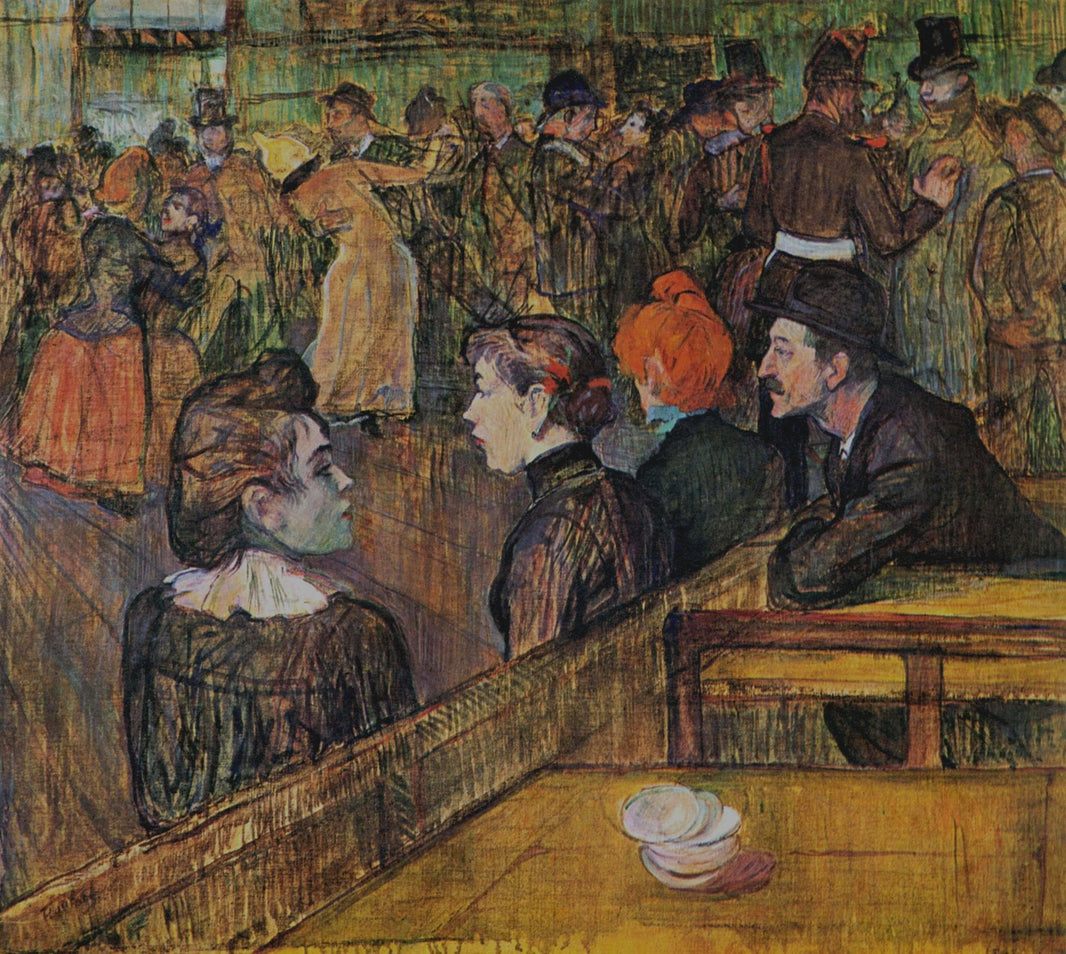 Ball at the Moulin de la Galette by Henri de Toulouse-Lautrec — hand-painted portrait oil painting reproduction on canvas