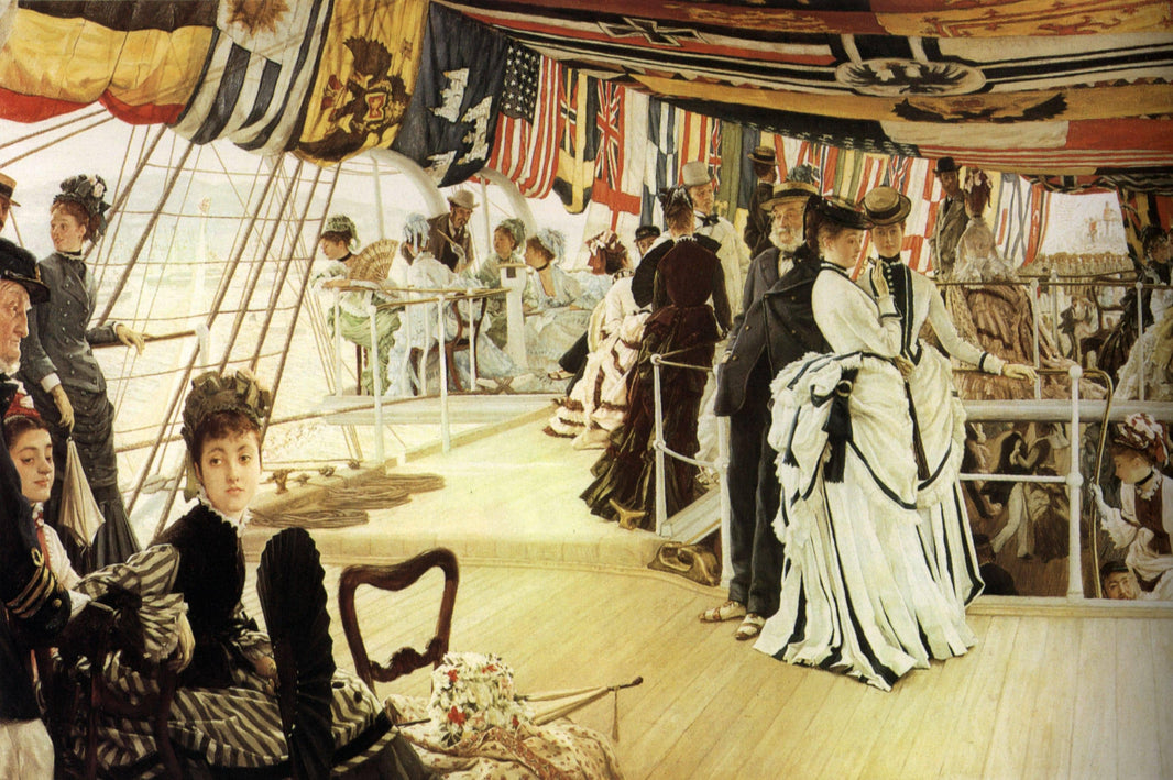 Ball on Shipboard by James Tissot — hand-painted cultural oil painting reproduction on canvas