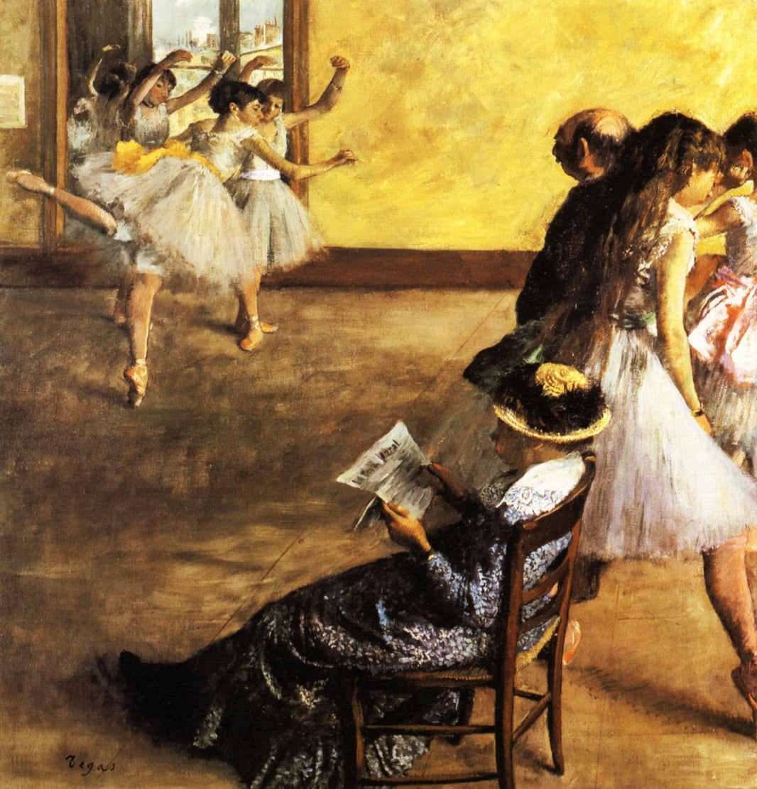 Ballet Class, the Dance Hall by Edgar Degas — hand-painted portrait oil painting reproduction on canvas