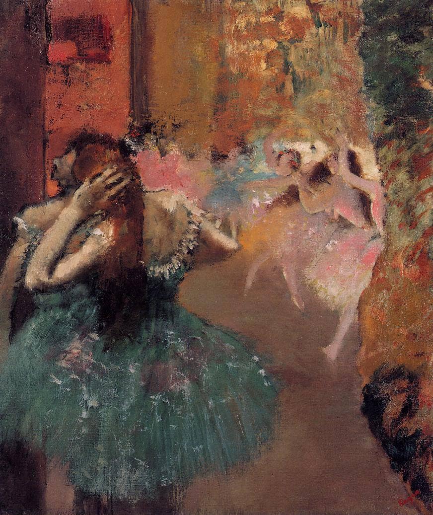 Ballet Scene by Edgar Degas — hand-painted impressionism oil painting reproduction on canvas