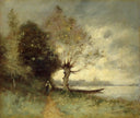 Bank of the Loire near Chouze by Paul Trouillebert — hand-painted botanical oil painting reproduction on canvas