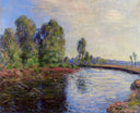 Banks of the Loing by Alfred Sisley — hand-painted botanical oil painting reproduction on canvas