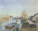 Banks of the Loing near Moret by Alfred Sisley — hand-painted architectural oil painting reproduction on canvas