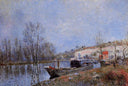 Banks of the Loing towards Moret by Alfred Sisley — hand-painted botanical oil painting reproduction on canvas