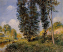 Banks of the Orvanne by Alfred Sisley — hand-painted botanical oil painting reproduction on canvas