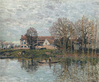 Banks of the Seine at Port Marly by Alfred Sisley — hand-painted botanical oil painting reproduction on canvas