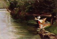 Banks of the Yerres by Gustave Caillebotte — hand-painted botanical oil painting reproduction on canvas