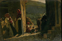 Meeting of peasants by Cristiano Banti — rural oil painting wall art, Realism