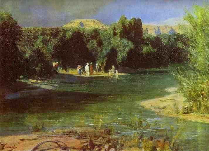 Baptism by Vasily Polenov — hand-painted landscape oil painting reproduction on canvas