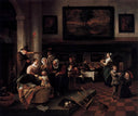 Baptism by Jan Steen — life oil painting wall art, Baroque