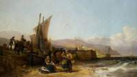 Bargaining for the Catch by William Shayer — hand-painted landscape oil painting reproduction on canvas
