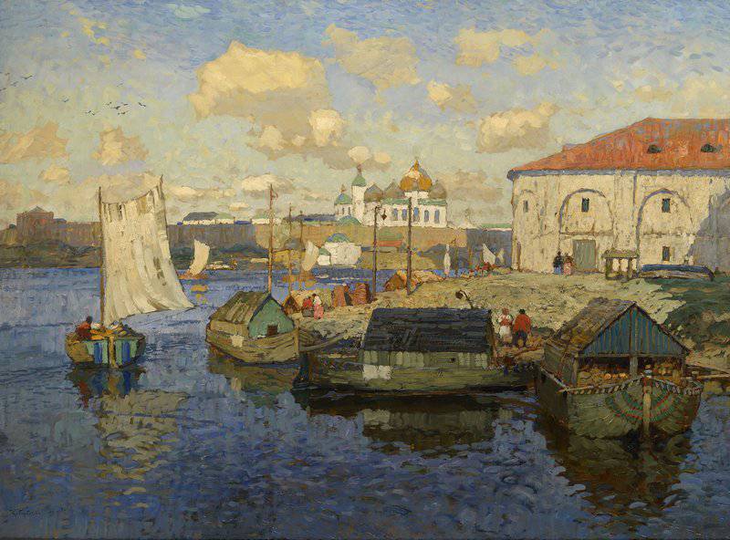 Barges in Novgorod - Konstantin Gorbatov