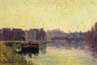 Barges on the Oise in kitchen