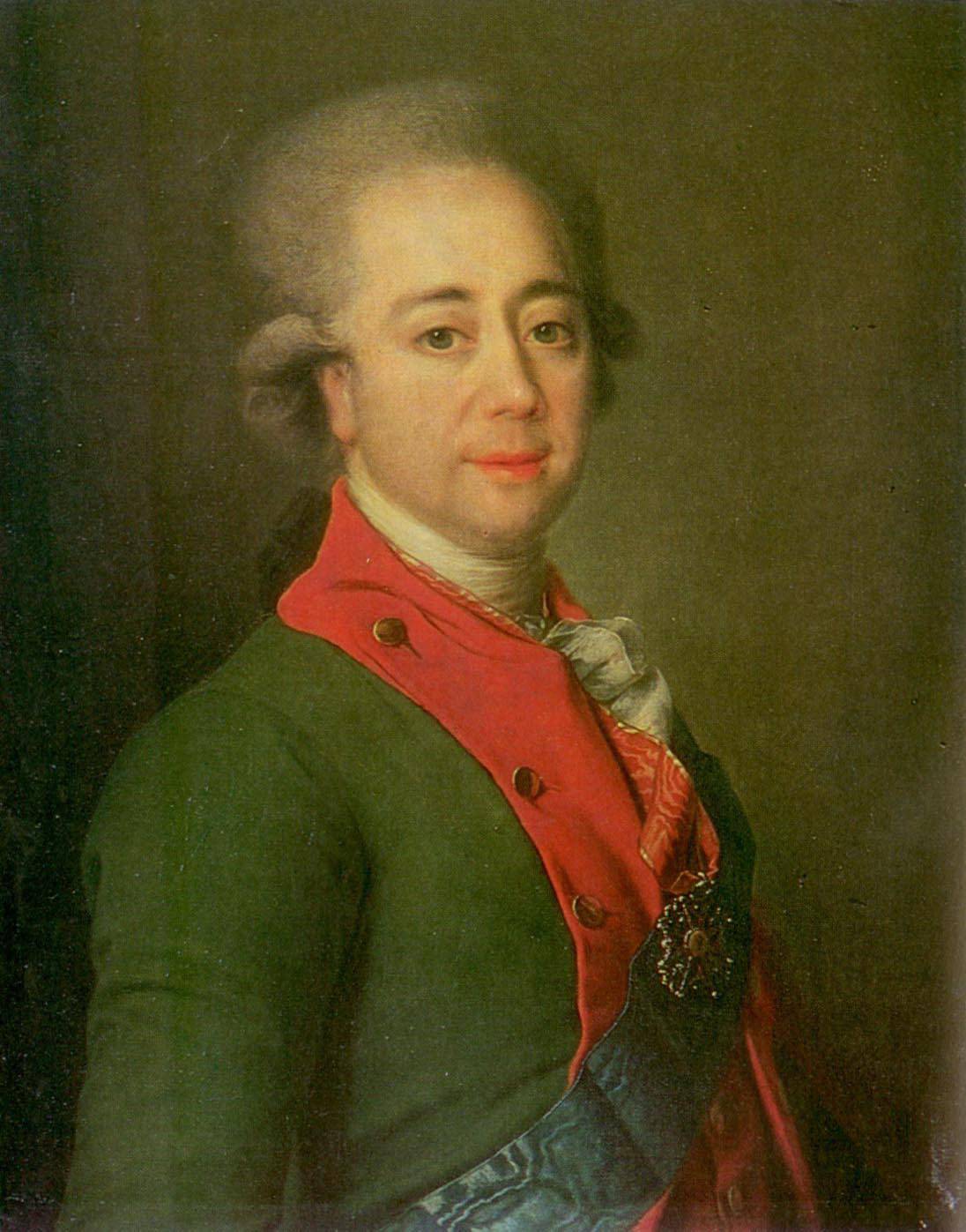 Barone Alexander Baron Alexander Stroganov by Dmitry Levitzky | Oil Painting Reproduction