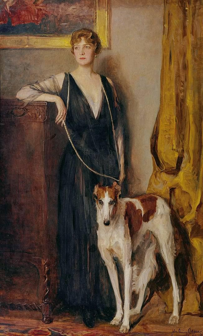 Baroness Kitty Rothschild by John Quincy Adams — hand-painted animal oil painting reproduction on canvas