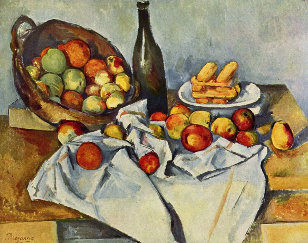 Basket of Apples by Paul Cezanne — hand-painted photography oil painting reproduction on canvas