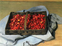 Basket of Cherries by Felix Vallotton — hand-painted botanical oil painting reproduction on canvas