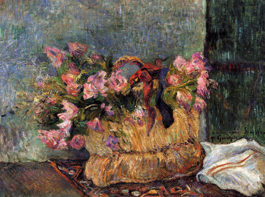 Basket of flowers - Paul Gauguin