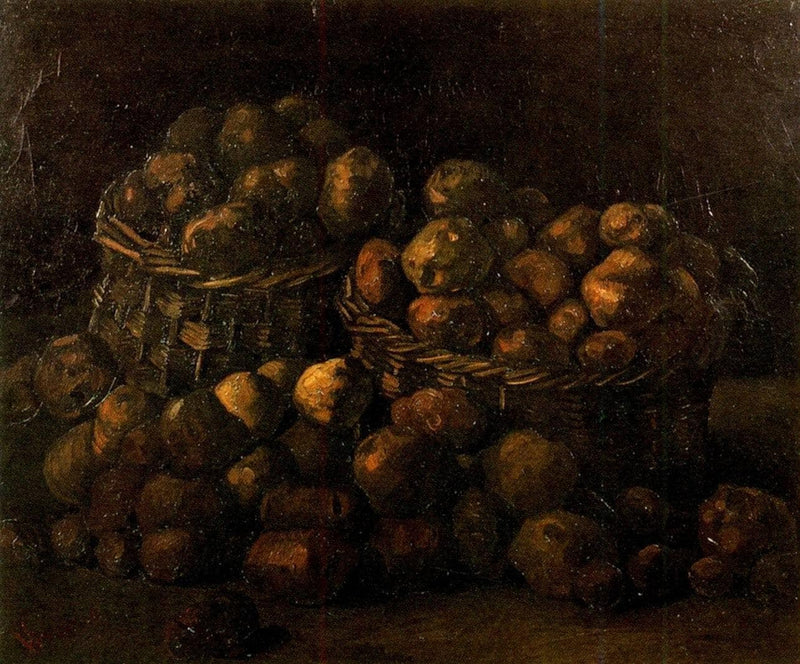 Baskets of Potatoes on gallery wrap