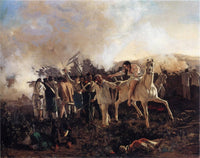 Batalla De San Cala by Juan Manuel Blanes — hand-painted cultural oil painting reproduction on canvas