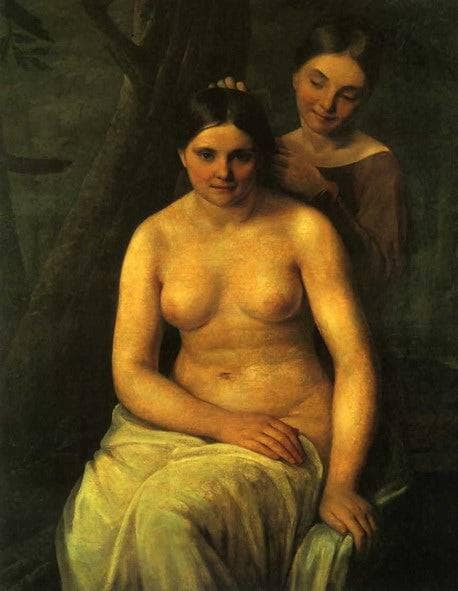 Bather by Alexey Venetsianov — hand-painted cultural oil painting reproduction on canvas