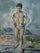 Bather in hallway