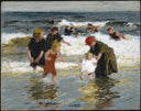 Bathers by Edward Henry Potthast — beach oil painting wall art, Impressionism