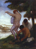 Bathers by Honore Daumier — hand-painted abstract oil painting reproduction on canvas
