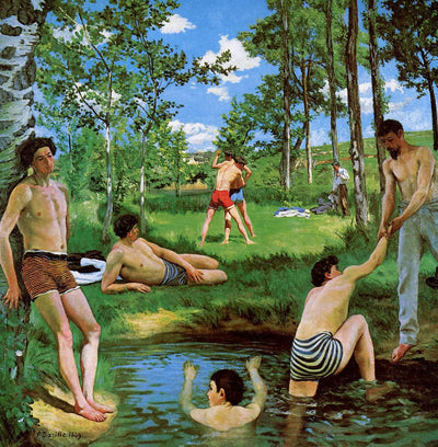 Bathers (Summer Scene) by Frederic Bazille — oil painting reproduction