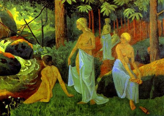 Bathers with White Veils on gallery wrap