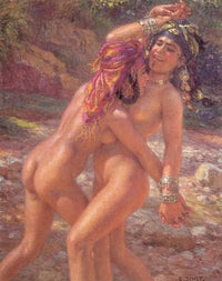 Bathers Wrestling