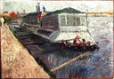 Bathing Float on the Seine at Asnieres by Vincent van Gogh — ships oil painting wall art, Neo Impressionism