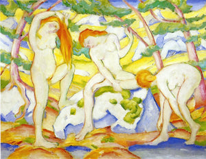 Bathing Girls - Franz Marc