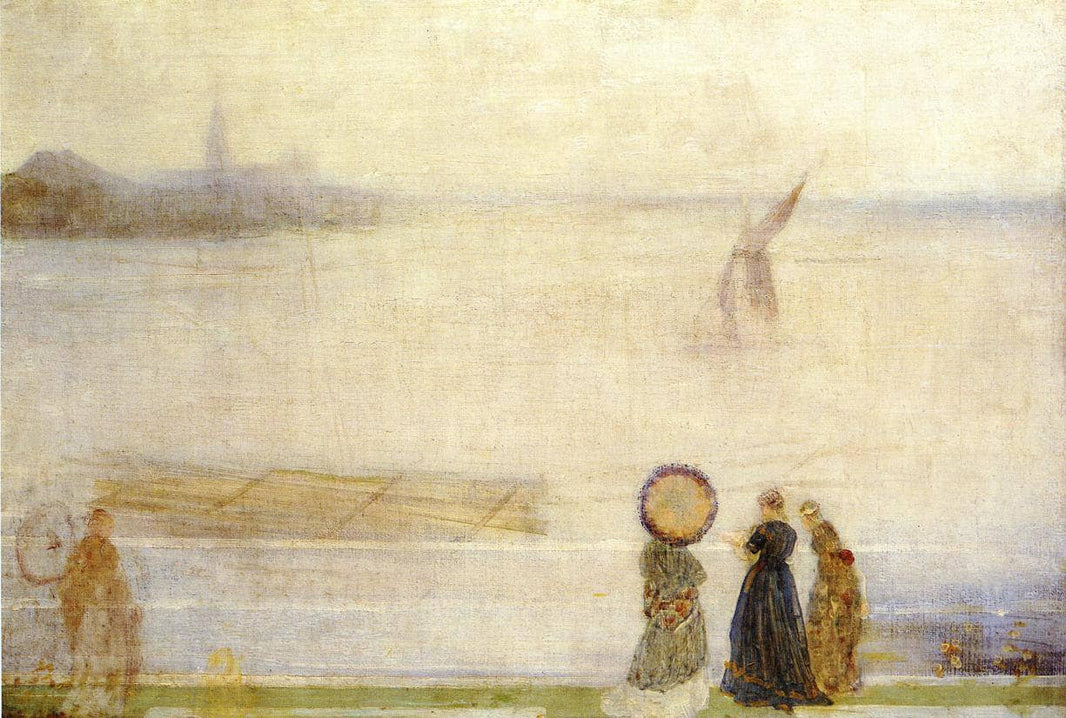 Battersea Reach from Lindsey Houses by James McNeill Whistler — hand-painted landscape oil painting reproduction on canvas