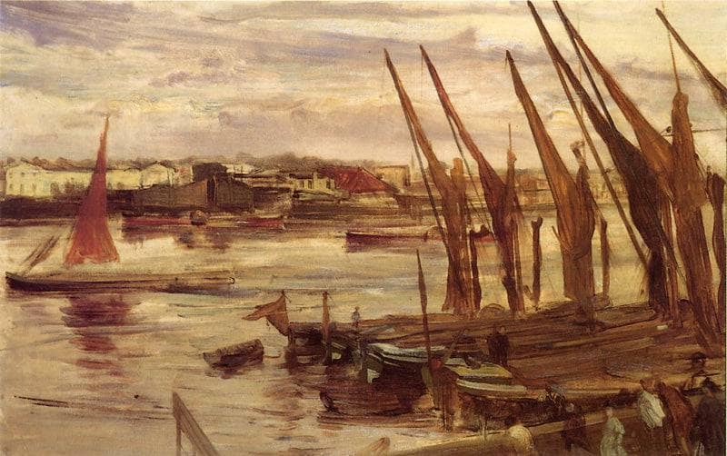 Battersea Reach by James McNeill Whistler — hand-painted landscape oil painting reproduction on canvas