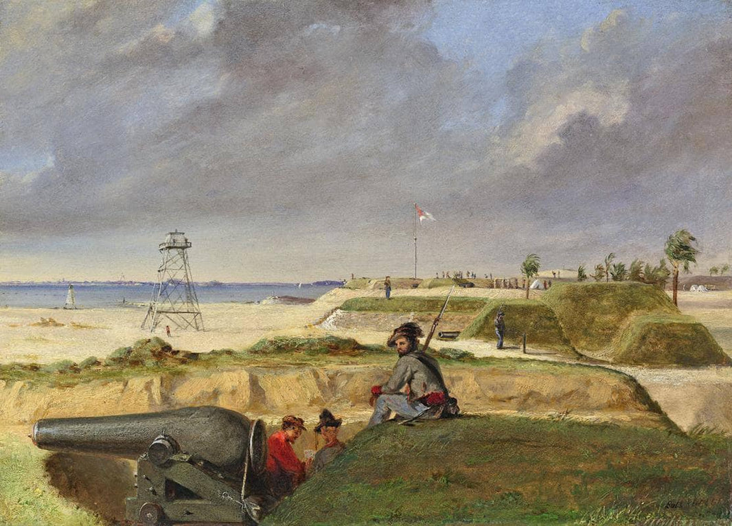 Battery Rutledge, Dec. 3, 1864 by Conrad Wise Chapman — hand-painted landscape oil painting reproduction on canvas