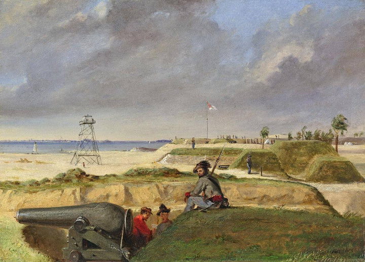 Battery Rutledge, Dec. 3, 1864 by Conrad Wise Chapman — hand-painted landscape oil painting reproduction on canvas