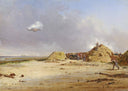 Battery Simkins, Feb. 25, 1864 by Conrad Wise Chapman — hand-painted landscape oil painting reproduction on canvas