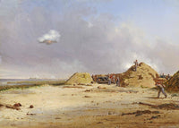 Battery Simkins, Feb. 25, 1864 by Conrad Wise Chapman — hand-painted landscape oil painting reproduction on canvas
