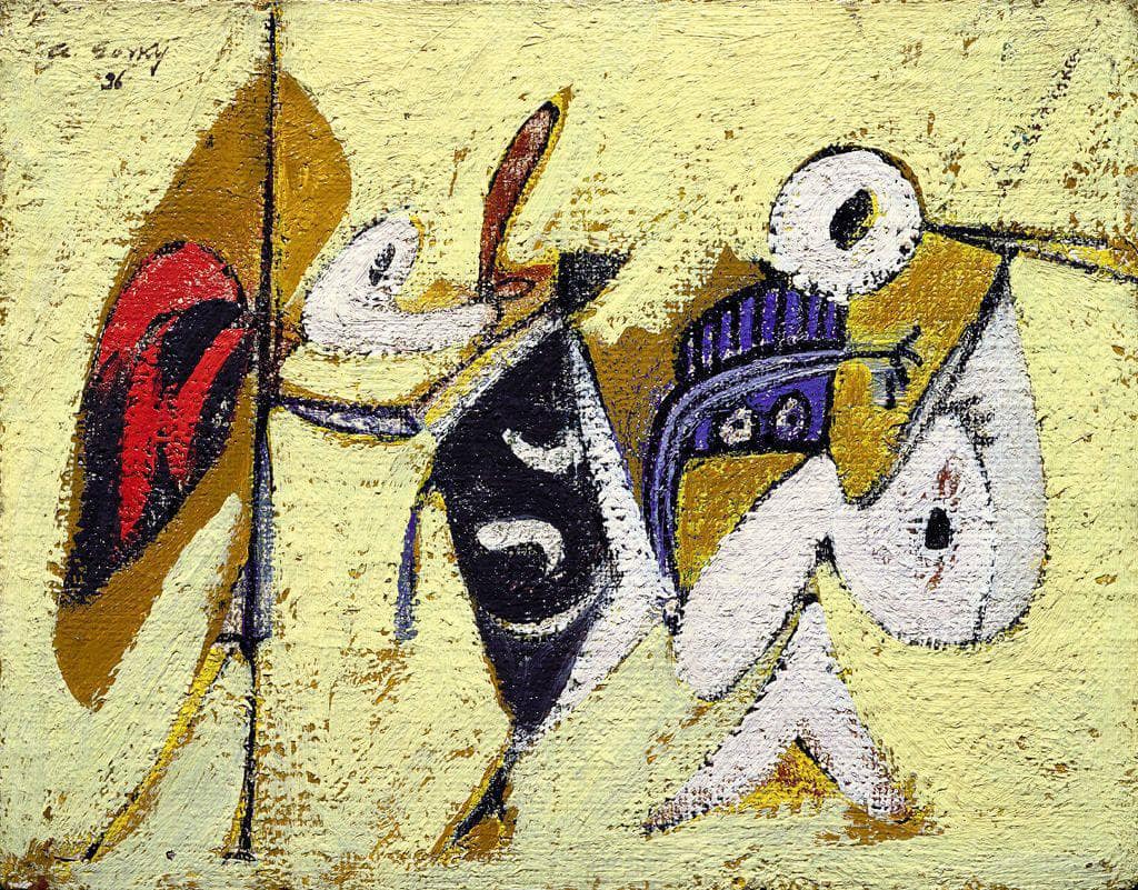 Battle at Sunset with the God of Maize (Composition No. 1) by Arshile Gorky — hand-painted abstract oil painting reproduction on canvas