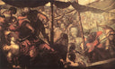 Battle between Turks and Christians by Tintoretto — hand-painted cultural oil painting reproduction on canvas