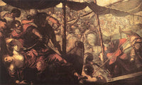 Battle between Turks and Christians by Tintoretto — hand-painted cultural oil painting reproduction on canvas