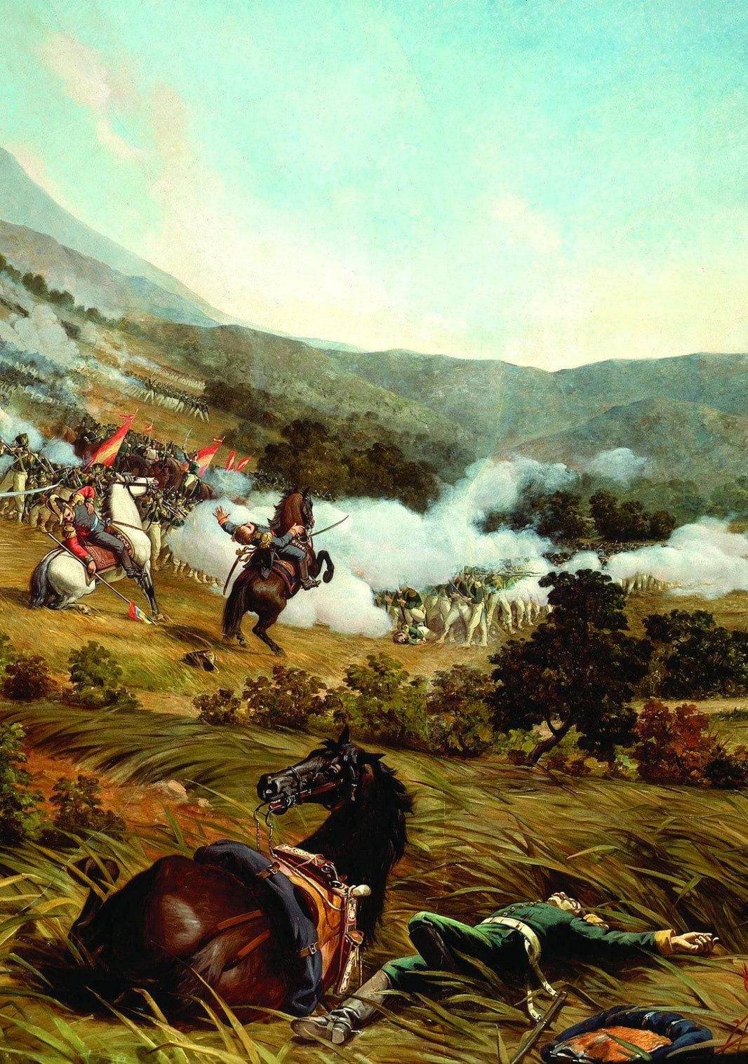 Battle of Carabobo: Death of Cedeño and Plaza by Martín Tovar y Tovar — hand-painted cultural oil painting reproduction on canvas
