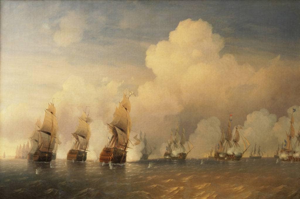 Battle of Krasnaya Gorka by Alexey Bogolyubov — hand-painted cultural oil painting reproduction on canvas